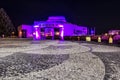 Andrej Bagar Theatre, Nitra, Slovakia, night scene